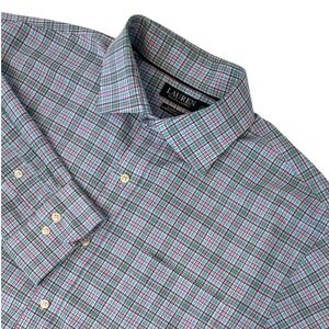 Ralph Lauren Mens 17.5 34/35 Plaid Classic‎ Fit Stretch Non Iron Dress Shirt